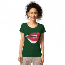 Women’s basic organic t-shirt Lippen dELLaS 2022