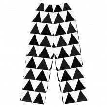 All-over print unisex wide-leg pants, Hosen für Sie und Ihn schwarz weis Dreieck original dELLaS 2023
