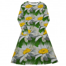 All-over print long sleeve midi dress, Damenkleid original dELLaS 2023