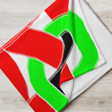 Decke rot mit grünen Knoten original dELLaS 2022