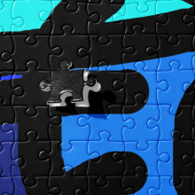 Puzzle Blaue Liegende original dELLaS  Art 2022